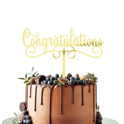 Leetaivie Acrylic Congratulations Cake Topper, Class of 2026 Cake Topper
