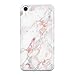 uCOLOR Case for Girls Compatible with iPhone XR Rose Natural Marble Matte Slim Soft Flexible TPU Silicone Shockproof Cover Compatible with iPhone XR(6.1") with Screen Protector