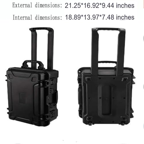 Maleta rígida 21" con ruedas para cámaras y equipo miniatura 5