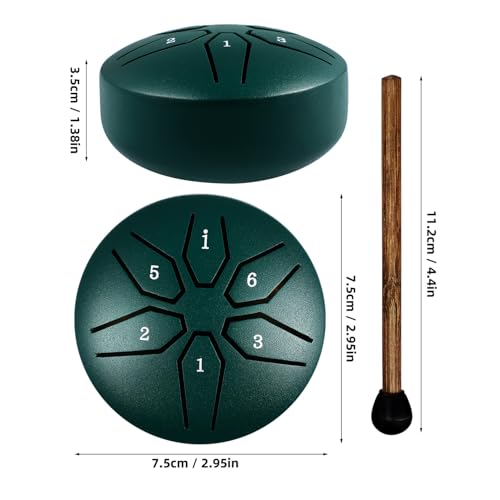 Tambor portátil de acero BESPORTBLE para percusión musical miniatura 2