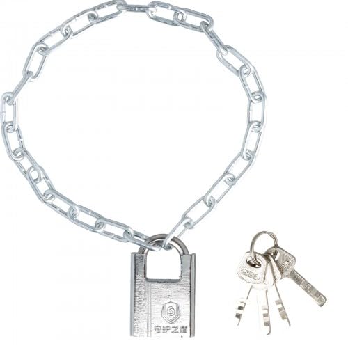 Candado de cadena para bicicleta, 0,8 m, anticorte, candado con 4 llaves, cadena y candado para bicicletas, motocicletas, puertas