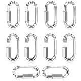 10 Stück Schraubverbinder, M6 Robuster Kettenglied Schraubnotglied Kettenverbinder Ø6mm Ovale Kettennotglied Set für Schaukel Camping Wandern