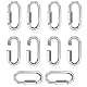 10 Stück Schraubverbinder, M6 Robuster Kettenglied Schraubnotglied Kettenverbinder Ø6mm Ovale Kettennotglied Set für Schaukel Camping Wandern