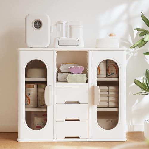 Harper & Bright Designs �q���p���[�L���r�l�b�g ���@�\ ��e�� �����h�A ���I�� �n���K�[�|�[���t�� �ω׏d60kg HDPE�f�� ����������[ �ߗގ��[ �q������ �ȒP�g�� �z���C�g