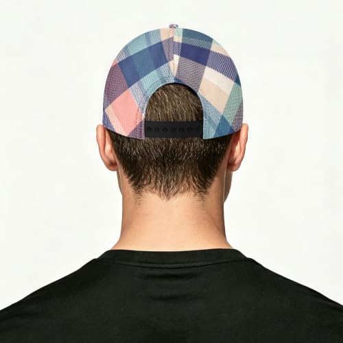 Gorra de béisbol urbana a cuadros escoceses para un estilo casual todo el año 5