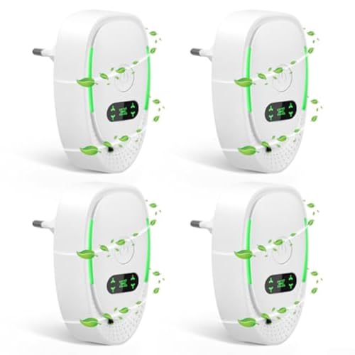Purificador de aire, generador portátil de iones negativos para eliminación de olores, funcionamiento ultra silencioso de hasta 60 m², color blanco