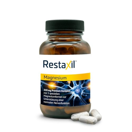 Restaxil Magnesium [60 Stück] Premium-Magnesium-Komplex mit Magnesiumbisglycinat Citrat & Oxid vegan gluten- & laktosefrei in Deutschland hergestellt