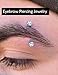 Gidemen Eyebrow Piercing Jewelry 16G 6mm 8mm 10mm Surgical Steel Silver Vertical Labret Lip Jewelry Curved Barbell Eyebrow Rings Rook for Women Men Internally Threaded