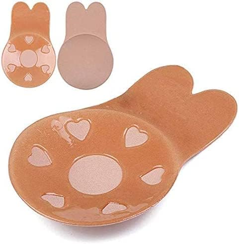 Nipple Pad for Women Girls Invisible Petal Adhiesive Backless Stick On Bra Silicon Ultra Thin Sticker RABIT Reusable Silicone Chest Lift Up Strapless Wire Free Padded-image-18