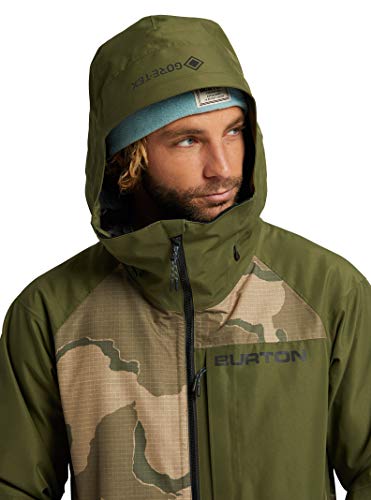 Burton Jaqueta radial masculina Gore-Tex, camuflagem Barren, pequena