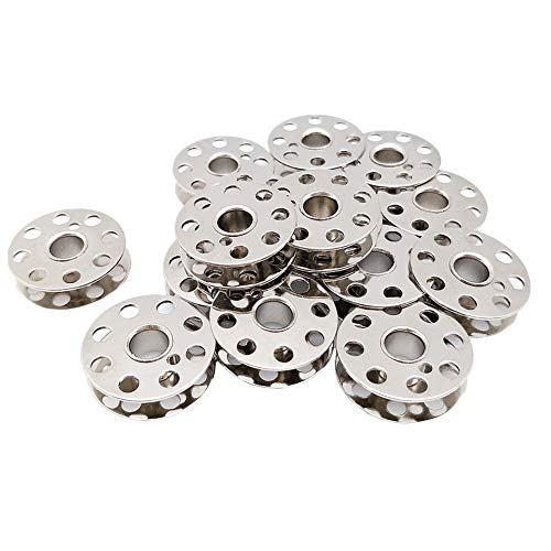 YEQIN 20pcs Metal Bobbins for Singer Featherweight 221 & 301#45785
