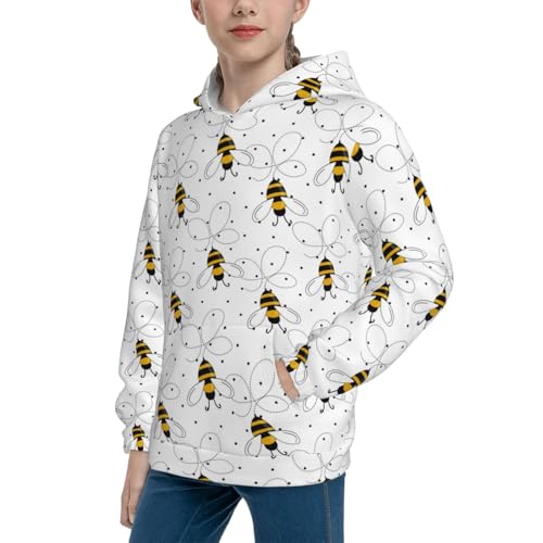 Small Bee Kid Hoodies Boys Sweatshirts Girls Pullover with Pocket2