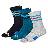 BLITZSOX 3 Paar Sportsocken Herren Damen Crew Socken Hitech Leistung Unisex Socken (Laufen, Tennis, Training & Fitness), Größe: 47-49