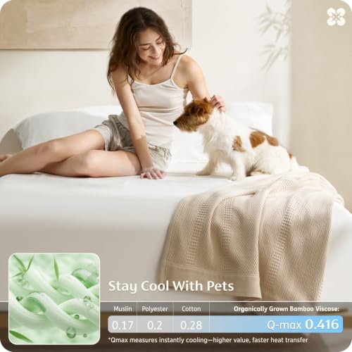 Image of Bedsure PureWoven 100% Viscose Derived from Bamboo King Size Sheet Set 3PCS