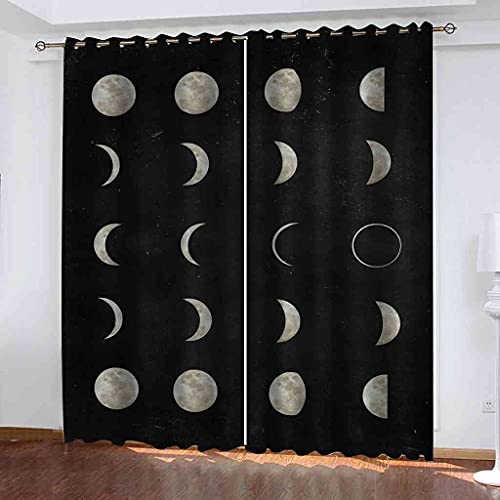 Rideau de fenêtre moderne lune 3D pour créer une ambiance cosy de chambre