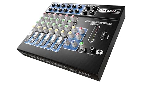 Image of DaBeatz 6-Channel Stereo Echo DJ Sound Mixer for Parties, Stage Effects, Weddings, Diwali Giving Your Occasion an Impressive Output. (Black) (EMM-6)