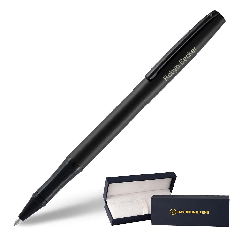 Dayspring PensRichmond Rollerball in Matte Black | Personalized/Engraved Luxury Gift Pen. Laser Engraving with Your Name or Unique Gift Message