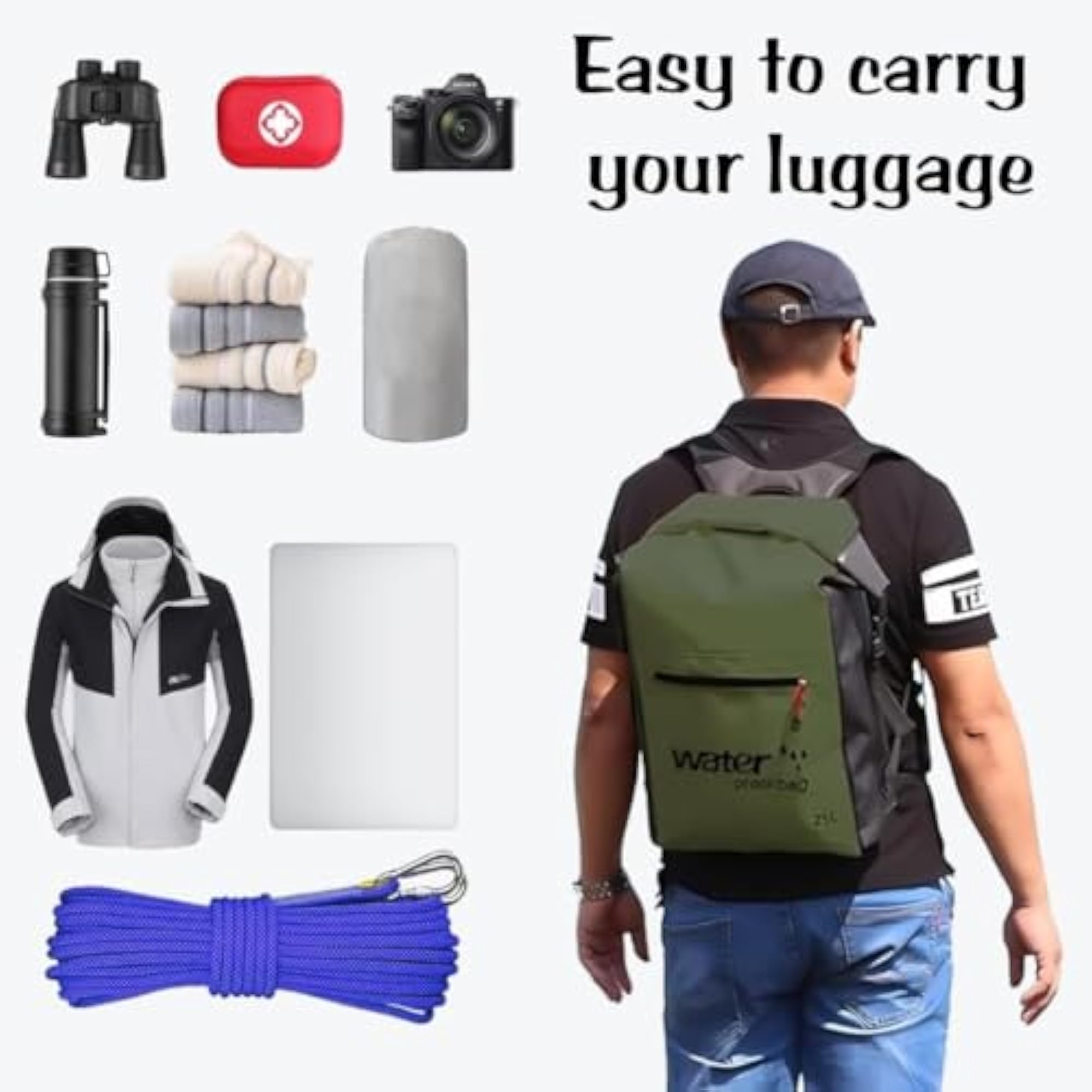 PVC Water Resistant Backpack for Water Sports Storage