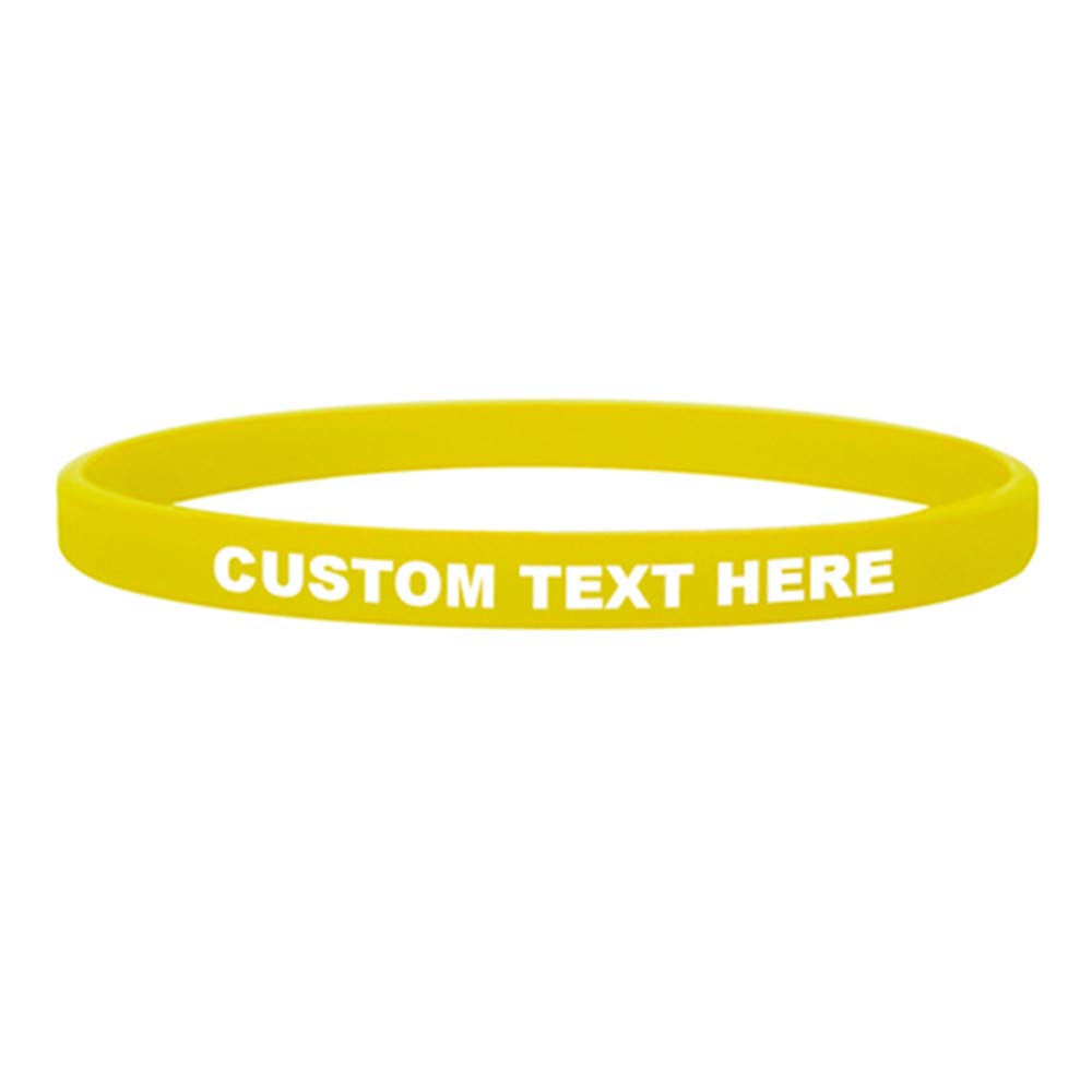 GOGO 100 Piezas Pulseras de Silicona Personalizado, Pulseras de Goma Inspiradoras Suministros para la Fiesta, Eventos, motivación