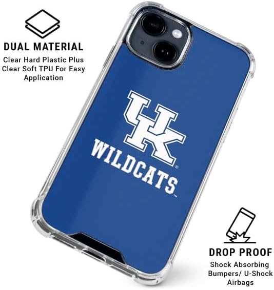 Skinit Clear Phone Case Compatible with iPhone 14 - Officially Licensed University of Kentucky UK Wildcats Design