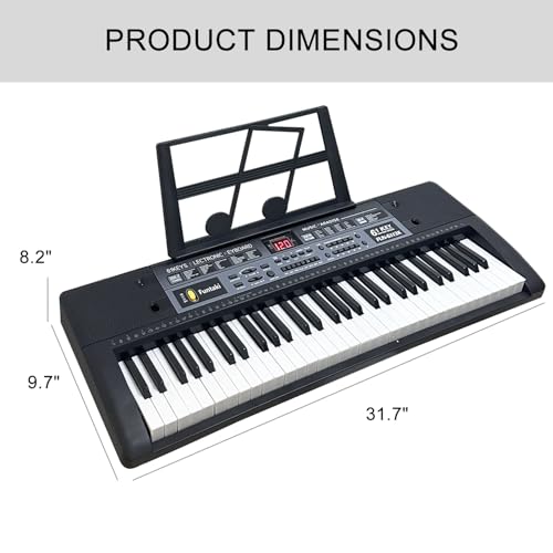 Funtaki FUN-6113K Portable 61-Keys Digital Piano, Electronic Keyboard Piano With Lighted Keys & Music Stand, Mini Keyboard Piano thumb #6