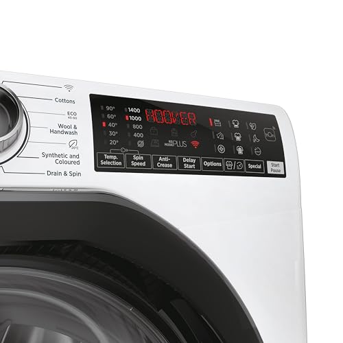 Hoover H-WASH 350 9kg Freestanding Washing Machine, 1400 RPM, A Rated, ECO-Power Inverter Motor, hOn App, 60 Programmes, Eco Doser, Power Care System, White, 60x53x85 cm - H3WPS496TAMB6-80 - Image 5
