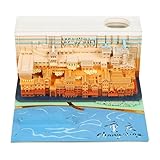 3Dタイムピースカレンダー2026、3Dアートカレンダー2026、同僚や友人からのクリスマスプレゼント、デスクトップデコレーション、紙の彫刻の装飾、ライト付きクリエイティブ3Dメモパッド