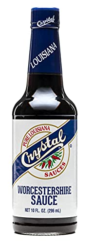 Crystal Louisiana's Worcestershire Sauce, 10 Ounce, Tangy Seasoning for Snack Mix, Marinades, A Little Kick, A Lotta Flavor