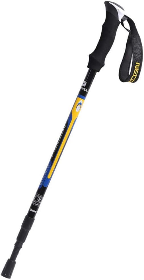 Trekking Poles Carbon Fiber Lightweight Telescopic Tri-fold Hiking Poles Walking Sticks Cork Grip Inner Lock System for Man and Female in Hiking Camping Walking Trekking (Black Cur