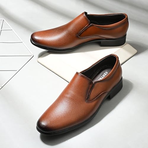Image of Centrino Formal Shoes for Men | Lightweight Comfortable Office Shoes for Man Stylish | Cushioned Insole Lace-Up Shoes for Men | Durable TPR Sole | Trendy Classic Design Footwear for Men (8114)