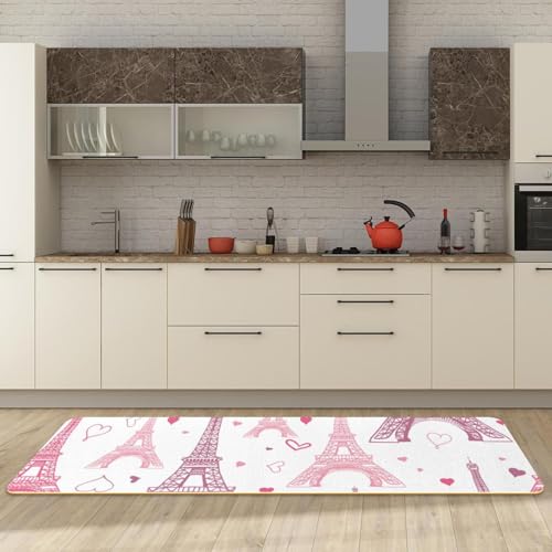 Tapete de cocina lavable, alfombra antideslizante y absorbente de 2 piezas para el hogar 3