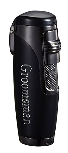 Personalized Triad Black Matte Triple Torch Flame Cigar Lighter Free Engraving