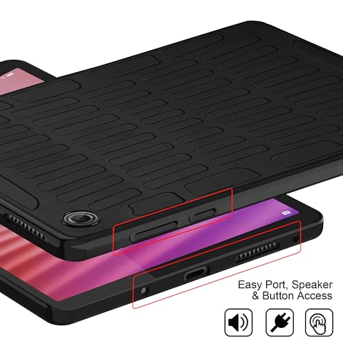 Image of TGK Rugged Back Cover for Lenovo Tab One /Tab K9 Case (TB-305FU /TB-305XU) 8.7 inch 2025 Black