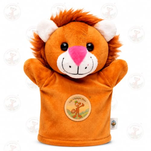 Image of Lion Puppet Soft Hand Puppet for Kids Role Play Storytelling Educational Toy