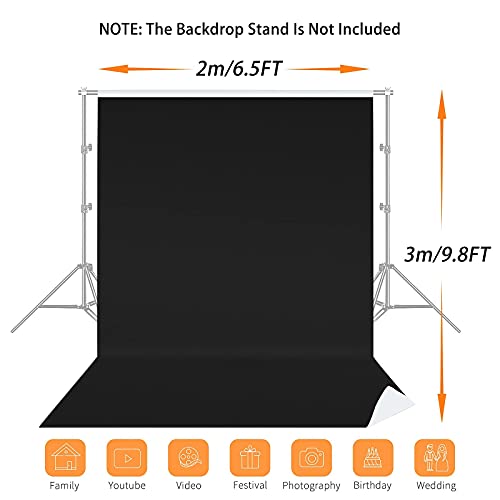 Vevelux Sfondo Fotografico Nero-Bianco 2 in 1, 2 X...