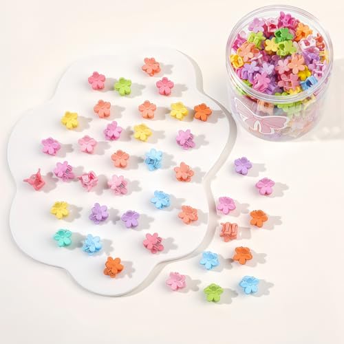 150 mini pinzas de flores multicolor para cabello miniatura 3