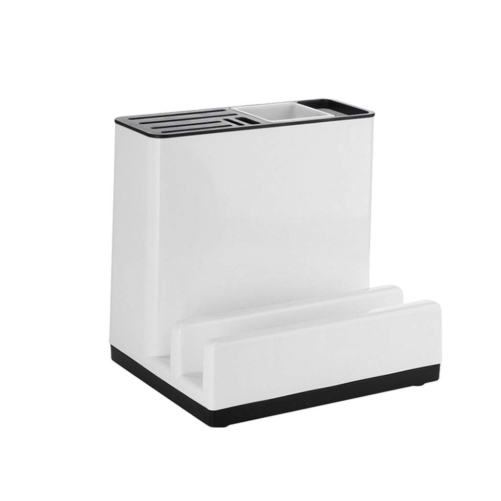 Portacoltelli Da Cucina Con Fessure Di Sicurezza | Organizzatore Coltelli In Plastica | Grigio - Foto 7