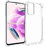 USTIYA Case for Redmi Note 12s Clear TPU Four Corners Protective Cover Transparent Soft