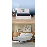 Serta Perfect Sleeper Enhanced 13.5" Medium Full Mattress Bundle baselogic Level 3 Full Adjustable Base Bed Frame - Cooling Gel Memory Foam & Pocket Innersprings, Head & Foot Adjustability