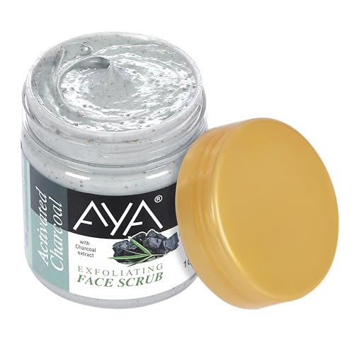 Image of AYA Coffee and Charcoal Tan & Dead Skin Removal Scrub For Face & Body (100 Ml+100 Ml)|Exfoliating & Brightening Scrub|Blackhead Remover,Whitehead Remover,Detan Pack I Face Scrub For Women & Men