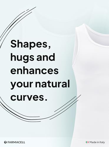 Farmacell Tank Tops Men Made in Italy - Vest Shapewear Tummy Control - Body Shaping - Compression Tank Top Men Slimming - 4172