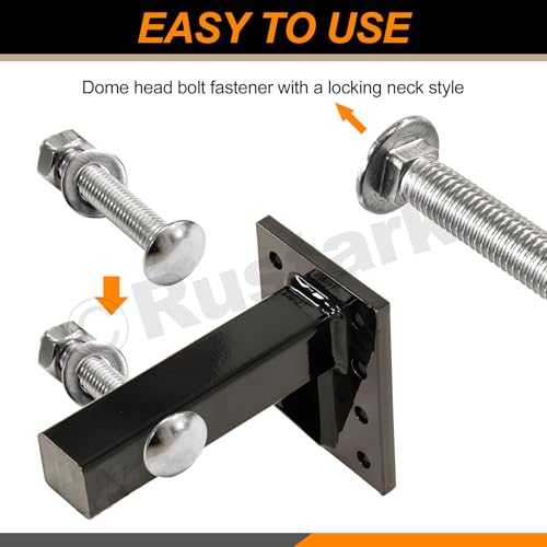 Image of 80Pcs 5 Sizes 304 Stainless Steel Carriage Bolts with Nuts and Washers Kit Silver Square Neck Carriage Bolts Screws Metric Round Head Carriage Bolt for Machinery Industry