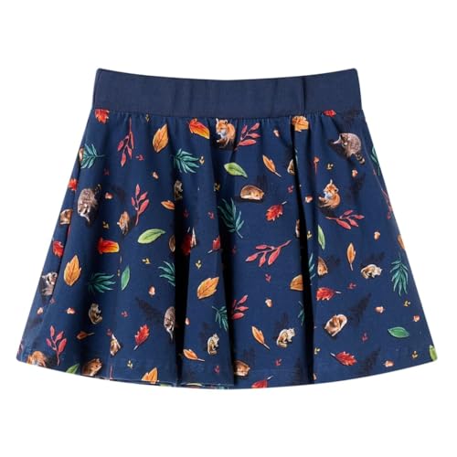 Kinderrock mit Tiermotiv Mädchen Rock Kinder Mädchenrock Minirock Marineblau 128