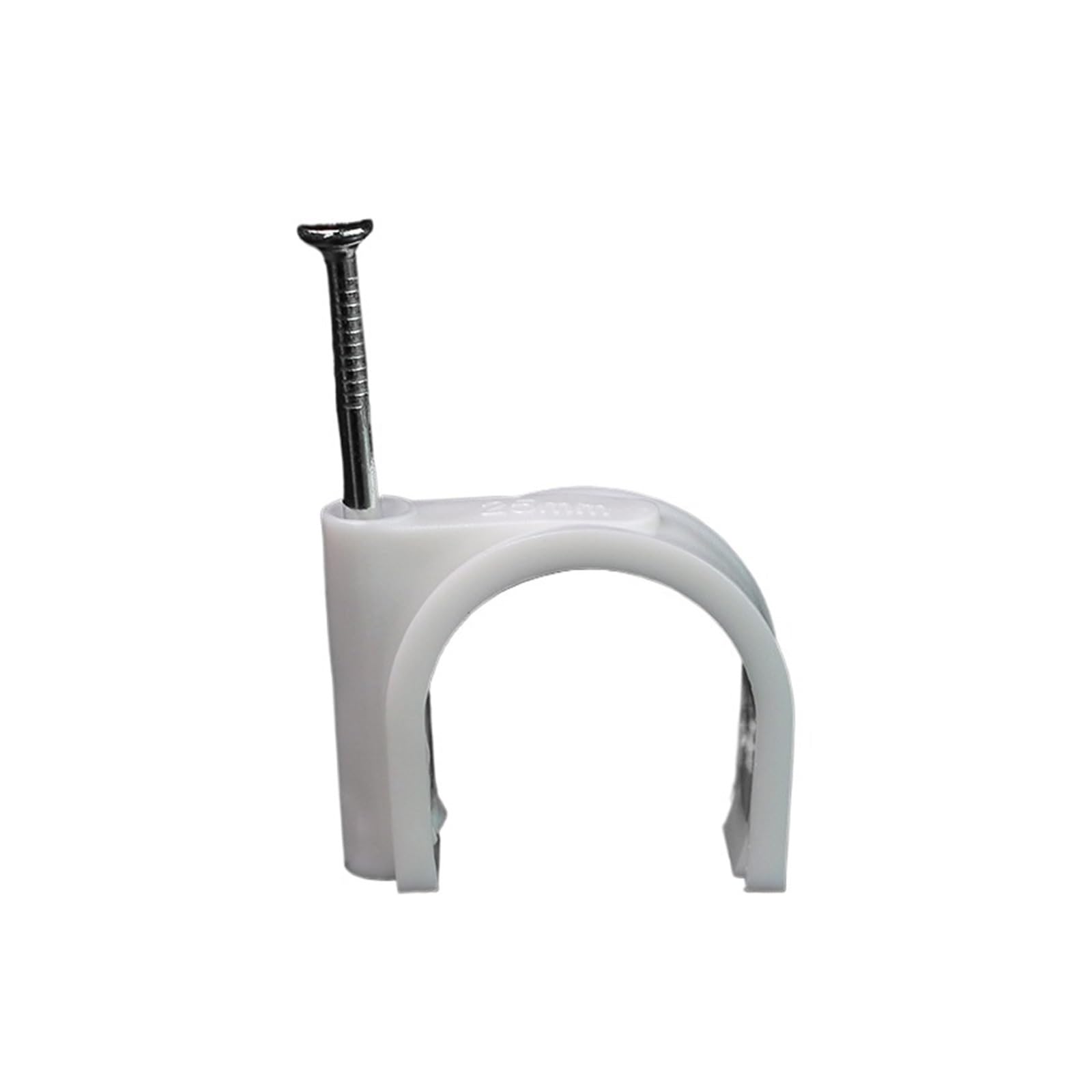 Lot de 100 clips ronds pour fils de câbles 4 mm 6 mm 8 mm 10 mm Gestion des câbles électriques Support de cordon serre-câbles circulaires (couleur : rond 12 mm 100 pièces)