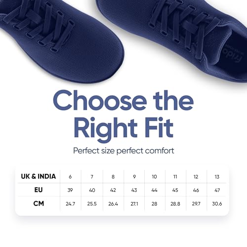 Image of Frido Cloud Comfort Lace-up Shoes for Men | Lightweight Sports Shoes with Zero-Drop Design & Wide Toe Box | Breathable Knit Running Shoes for Man | Casual Sneakers