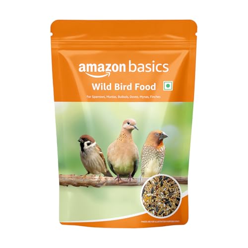 Image of Amazon Basics Mix Seed Bird Food for Wild Birds | 1 Kg | 100% Natural | Energy-Rich & Easily Digestible | Suitable for All Life Stages | Made in India