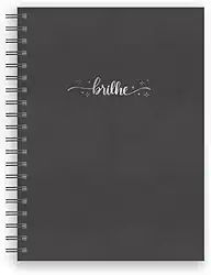 Caderno Escolar Colegial Capa Dura 10 matérias 160 folhas gramatura 56 g/m² (Preto)