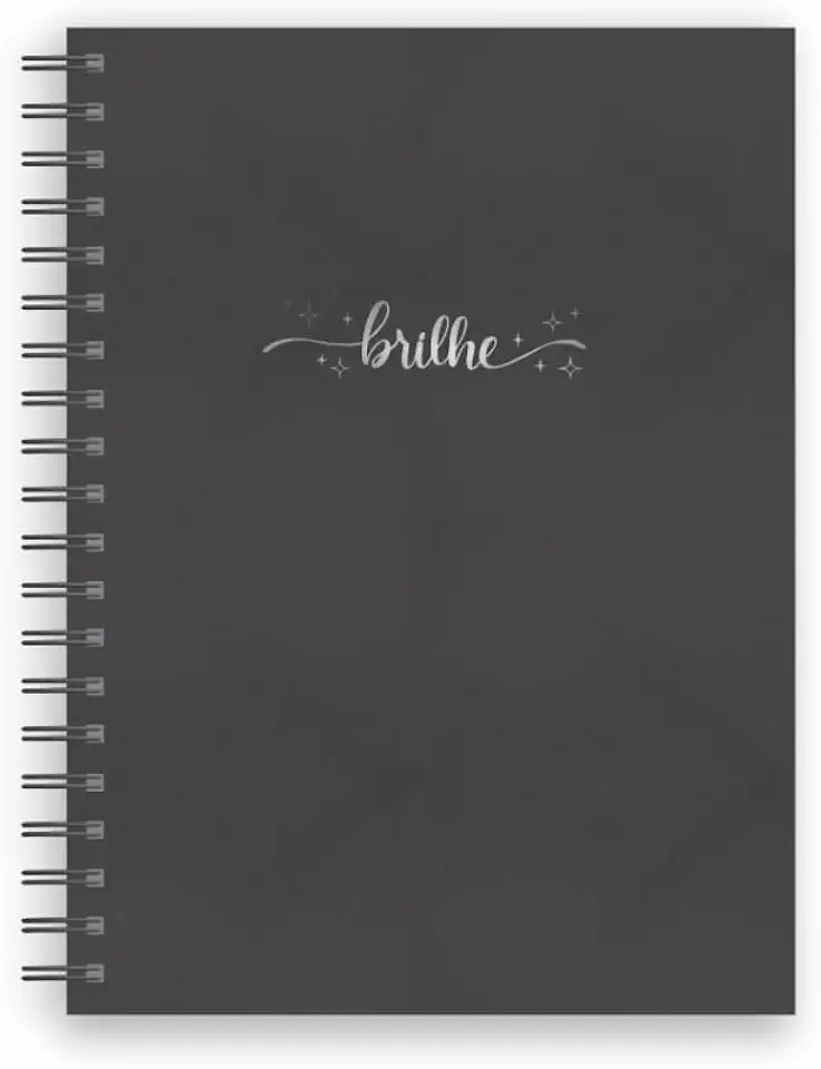 Caderno Escolar Colegial Capa Dura 10 matérias 160 folhas gramatura 56 g/m² (Preto)