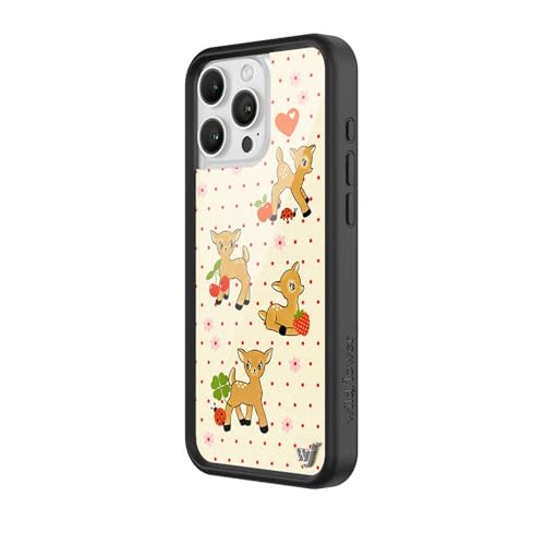 Image of Wildflower Cases - Compatible with iPhone 16 Pro Max | Protective Black Bumper, 6.5ft Drop Test Certified, Women Owned Small Business | Animals Fruit Floral Holiday Aesthetic Trendy | Oh Deer