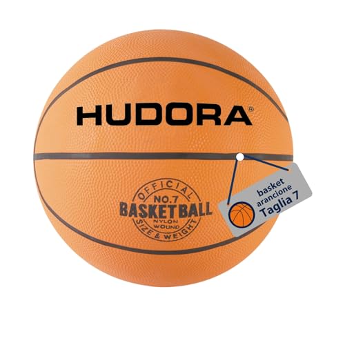 HUDORA Palla da Basket Misura 7 Sgonfia, Gomma Naturale